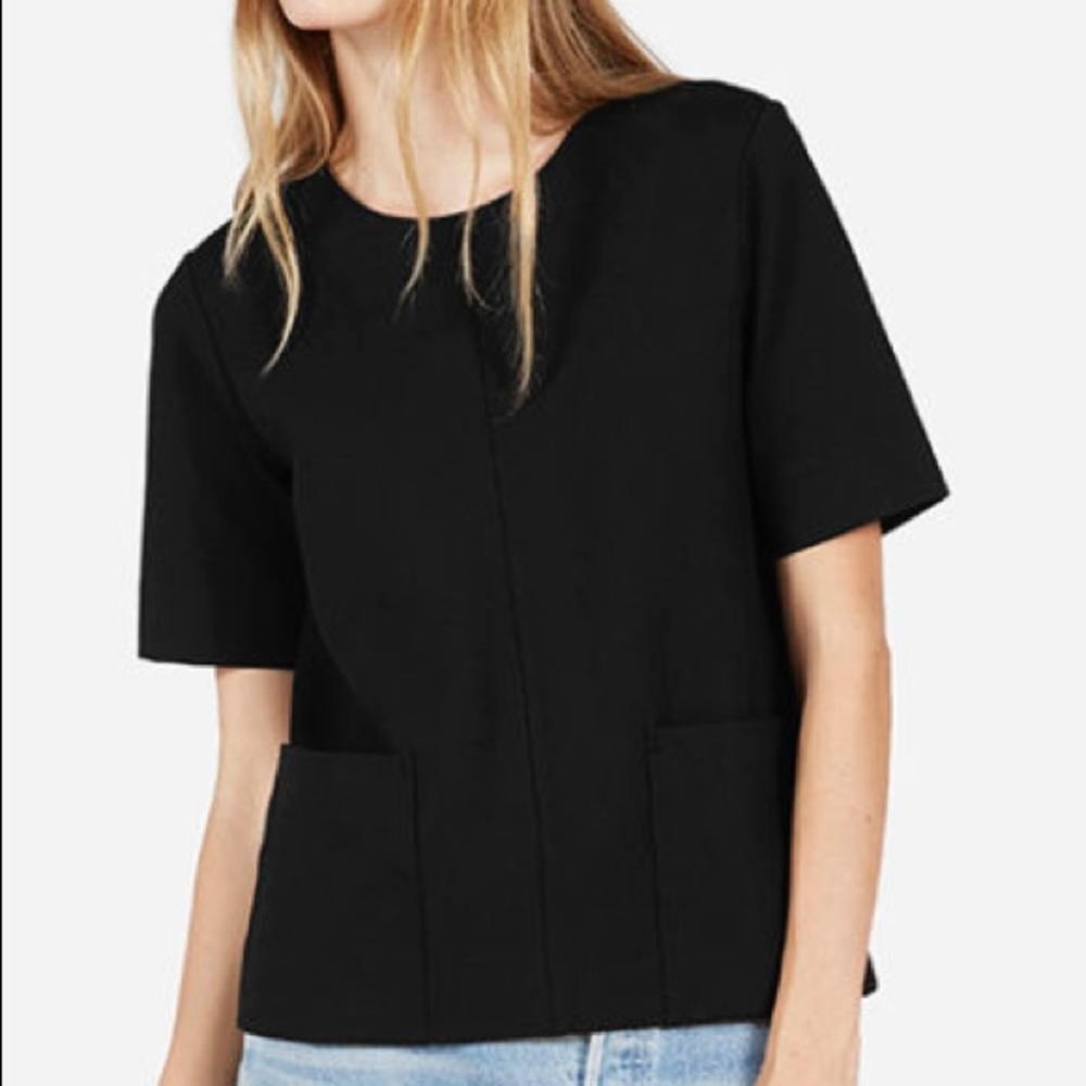 Everlane- Ponte Short Sleeve Top- medium